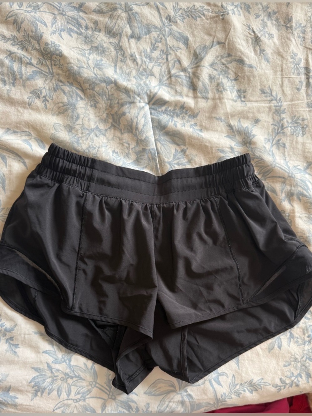 Women's Black Athletic Shorts with Elastic Waist